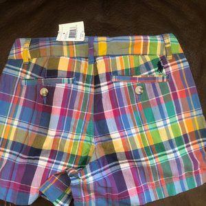 NWT plaid Ralph Lauren girls shorts